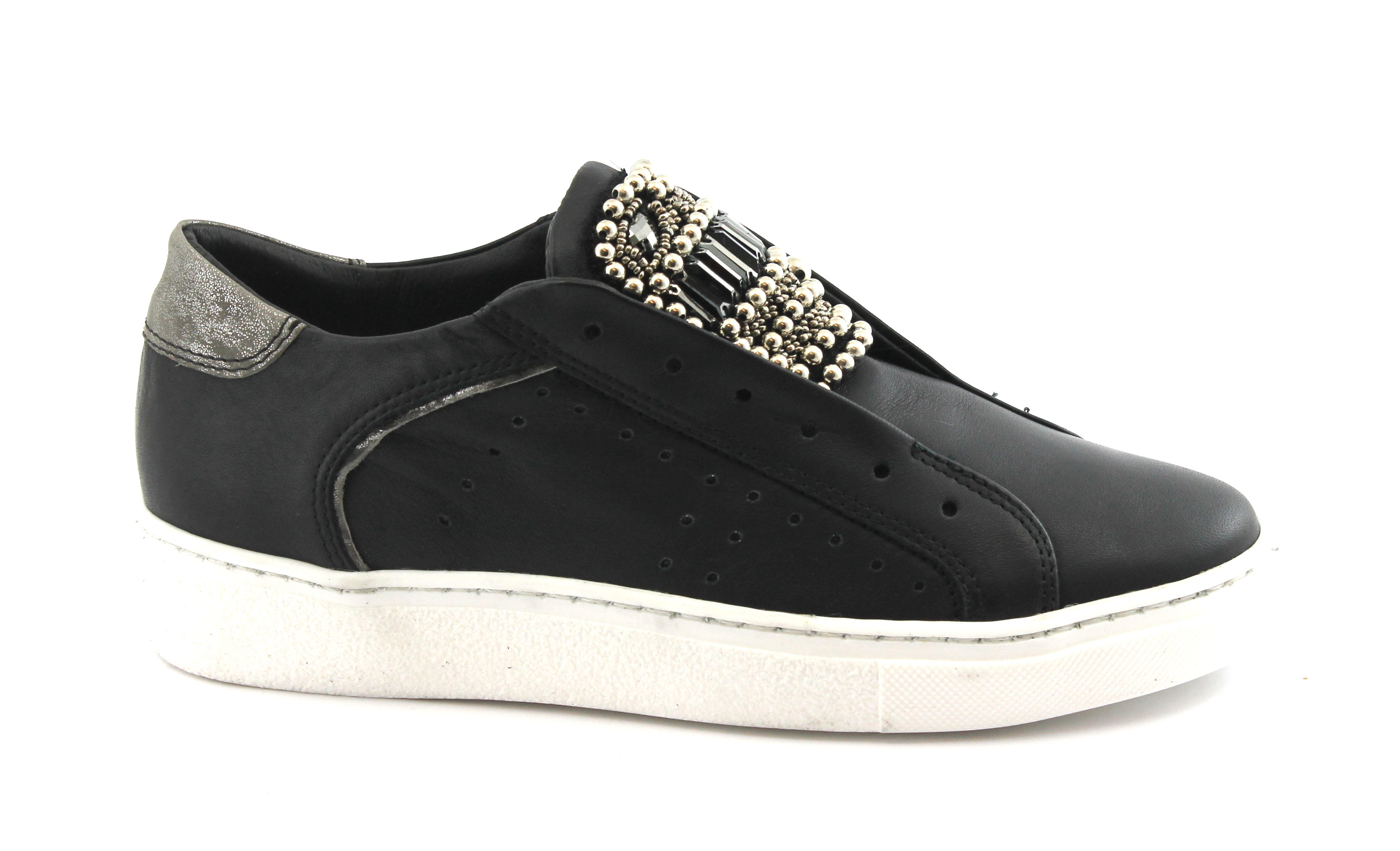 Slip Nero Sneakers Pelle Nay'e Scarpe Donna 1a63450 On Sportive Yf6g7yvb