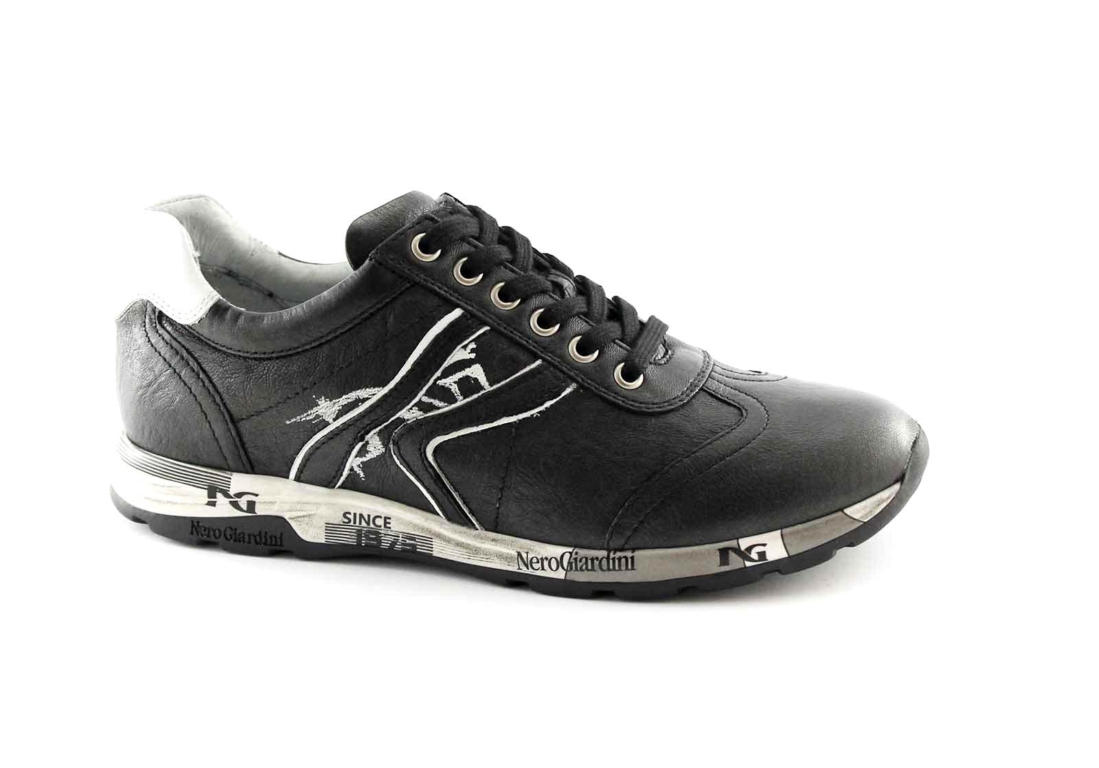NERO GIARDINI 16190 nero bianco scarpe donna sportive lacci sneaker casual NERO GIARDINI 16190 nero bianco scarpe donna sportive lacci sneaker casual