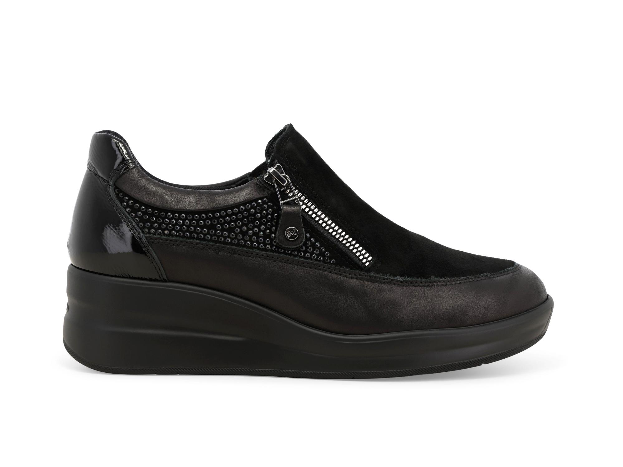 Melluso Sneakers donna in pelle comode nero r25657z
