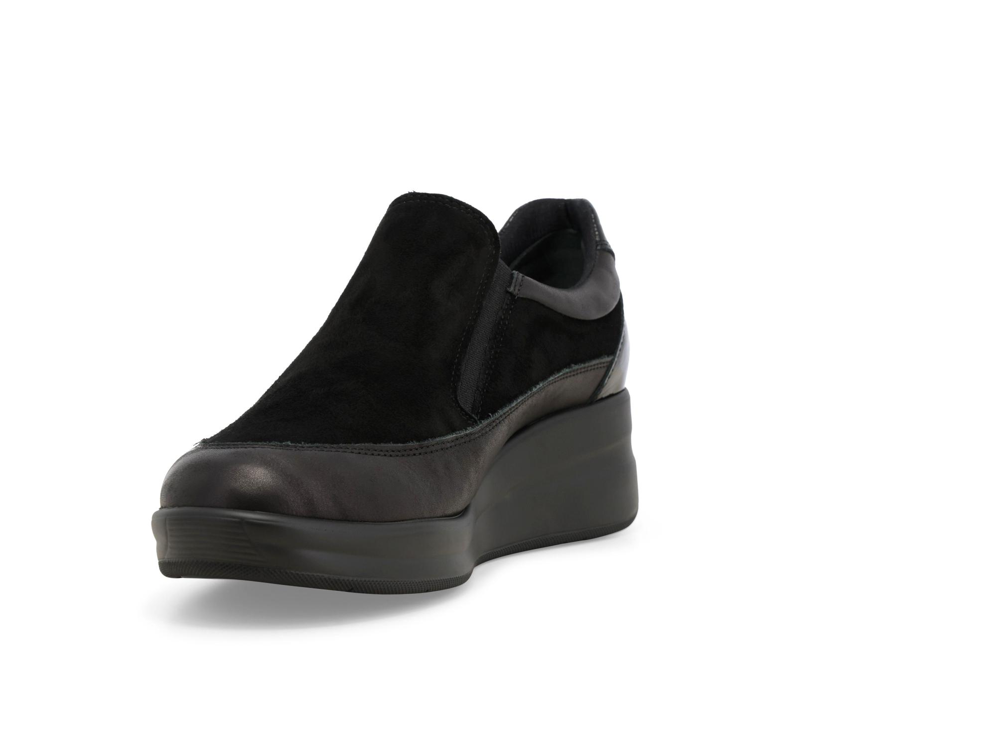 Melluso Sneakers donna in pelle comode nero r25657z