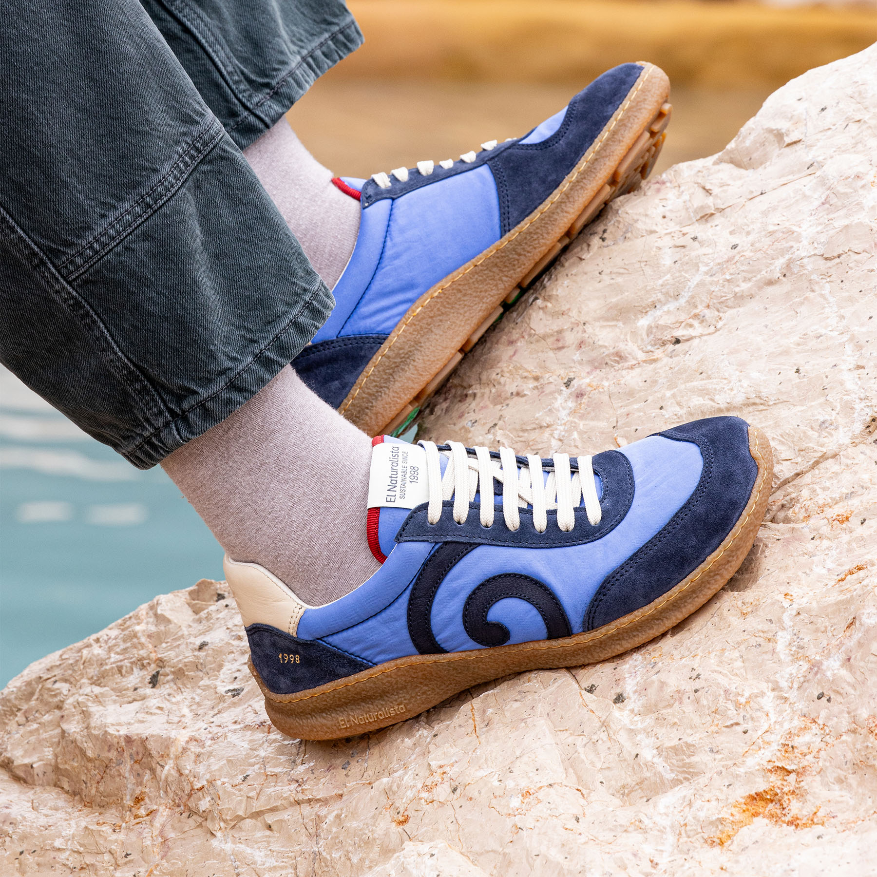 El Naturalista N5435A MULTI MATERIAL DENIM/OROEL   BLUE