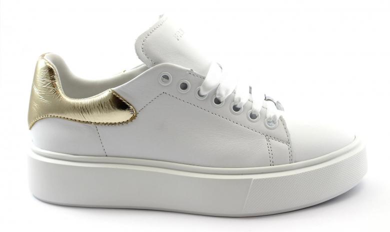 FRAU 4173 bianco oro scarpe donna sneakers lacci pelle plantare | eBay
